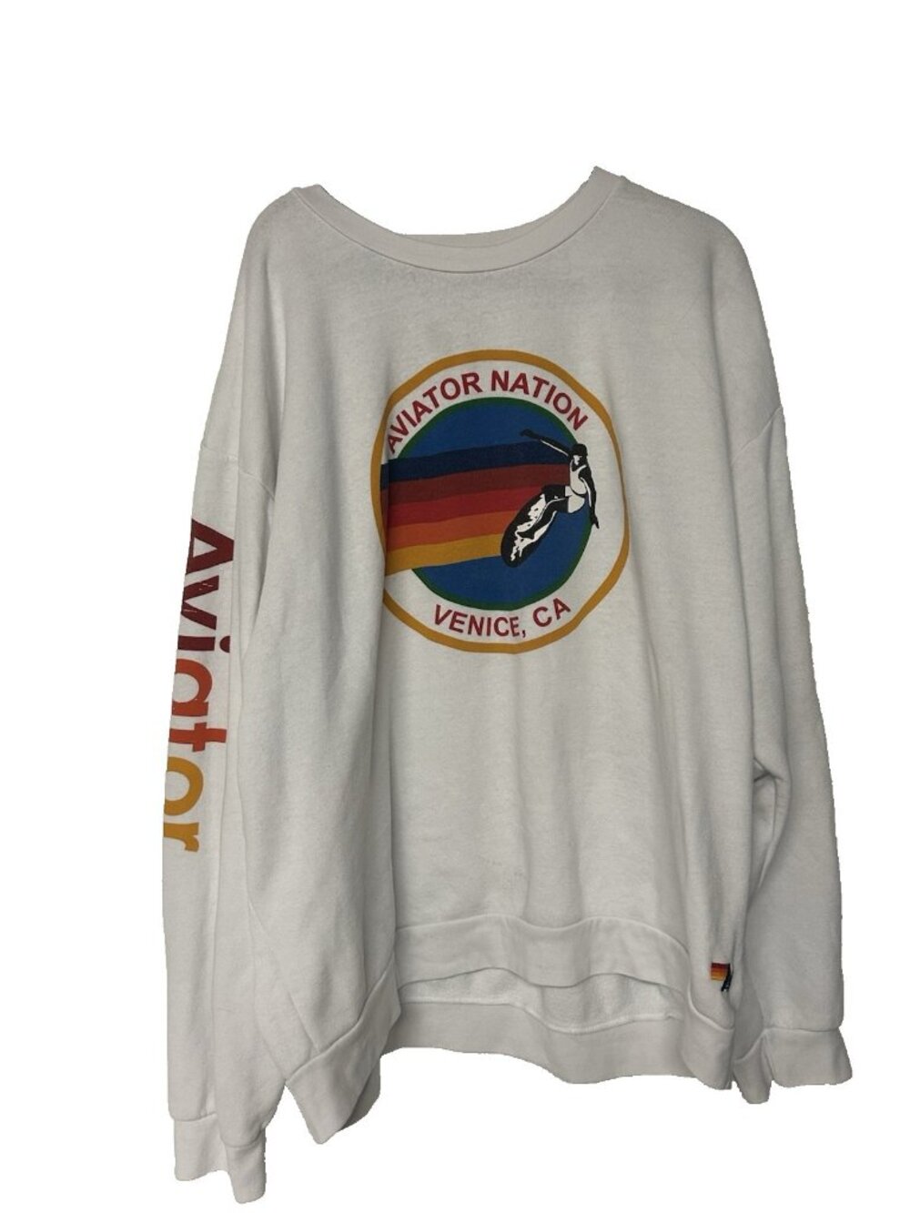 Aviator Nation Pullover Sweatshirt Adult Unisex XXL Surfer Graphic Venice CA
